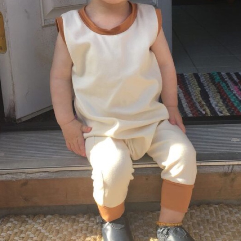 Organic Cotton Baby Harem Coverall